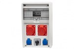 Розподільна коробка ULISSE 12M - гнізда 2x16A 5p, 2x230V, 0/1 (32A)